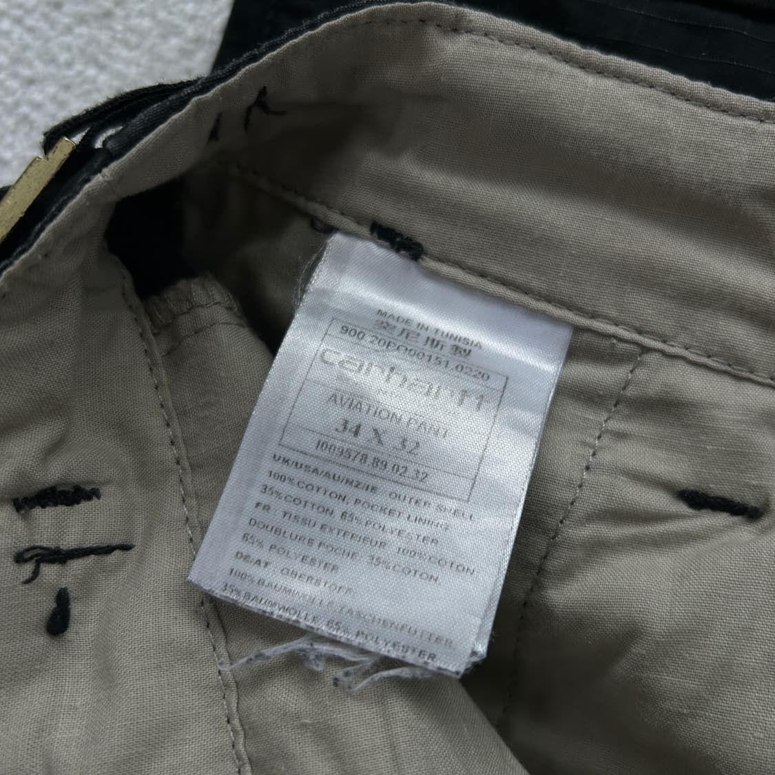 칼하트 블랙 카고 바지 33 상품이미지3