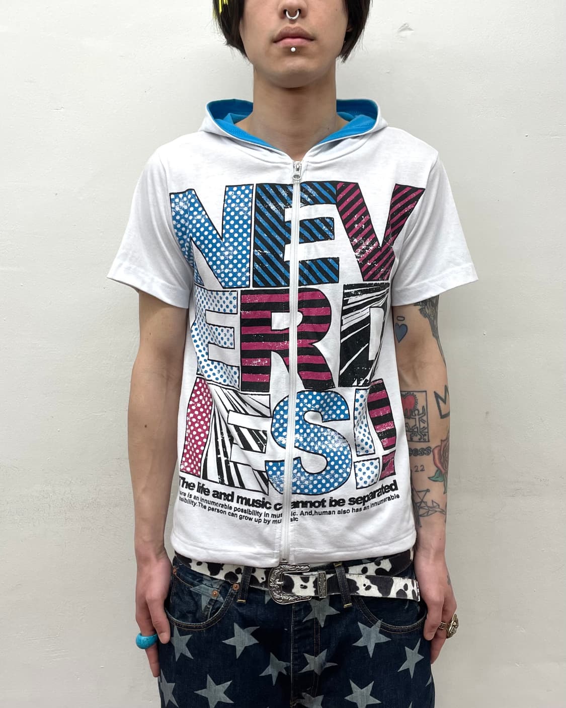 Big Lettering Multi-Pattern Hoodie T 상품이미지1