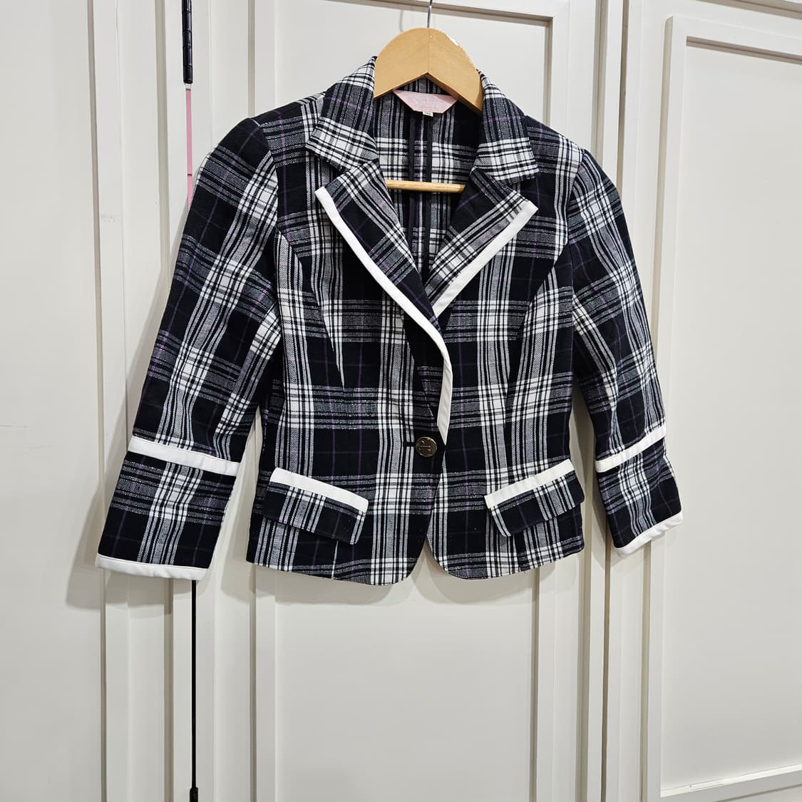 체크 투피스 세트 상품이미지3