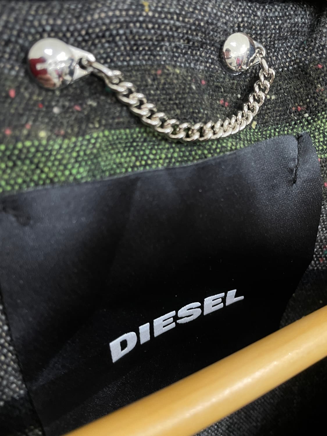 디젤 아카이브 타탄 체크 블루종 크롭 자켓 S 상품이미지8