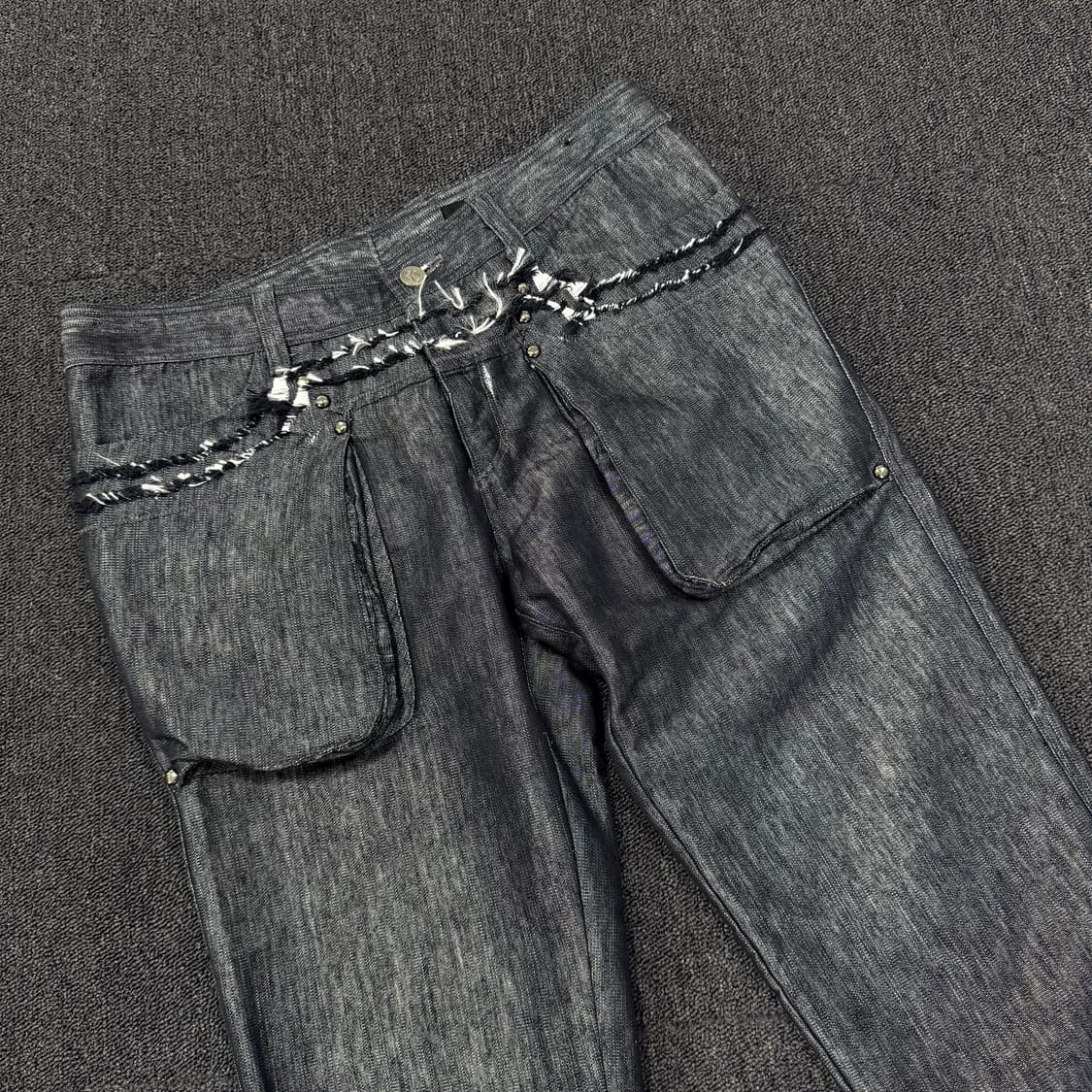 KOHSHIN SATOH 코신사토 3D포켓 코팅 데님팬츠 상품이미지2