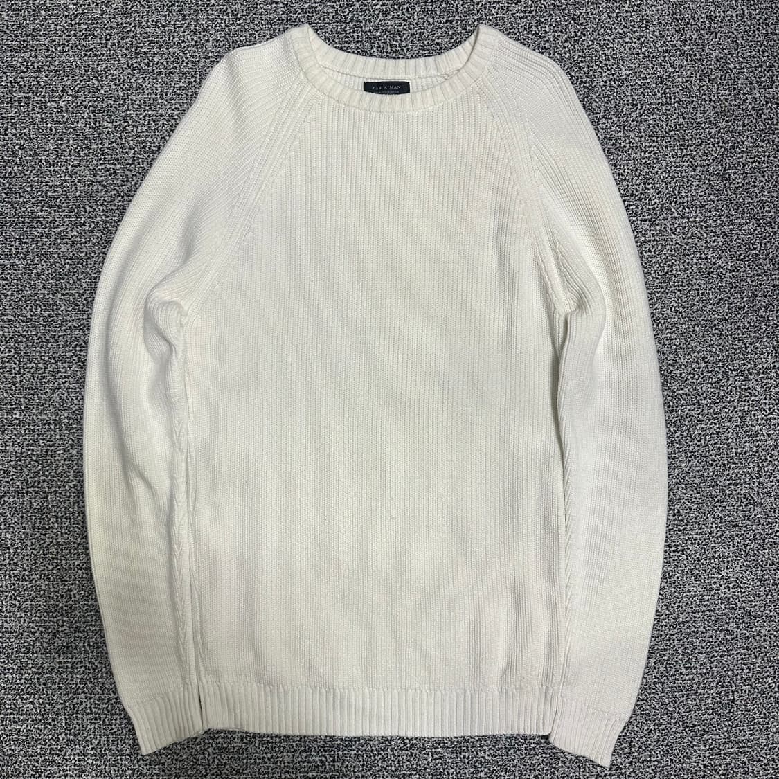 (M) 자라 화이트 니트 스웨터 상품이미지1