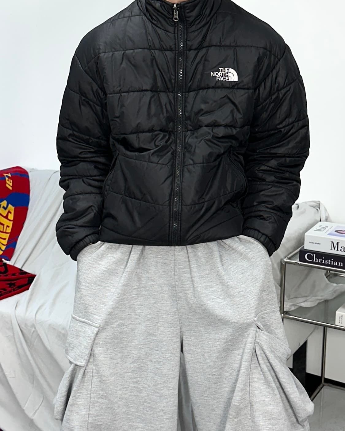 노스페이스 블랙 경량 패딩 자켓 L 상품이미지1
