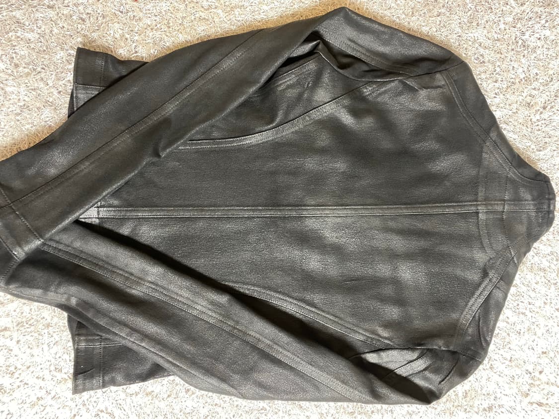 Julius 25/26aw coated cotton knit jacket 상품이미지3