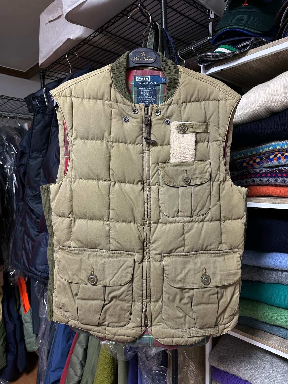 (새상품) 폴로 다운 퀼트베스트 S 상품이미지1