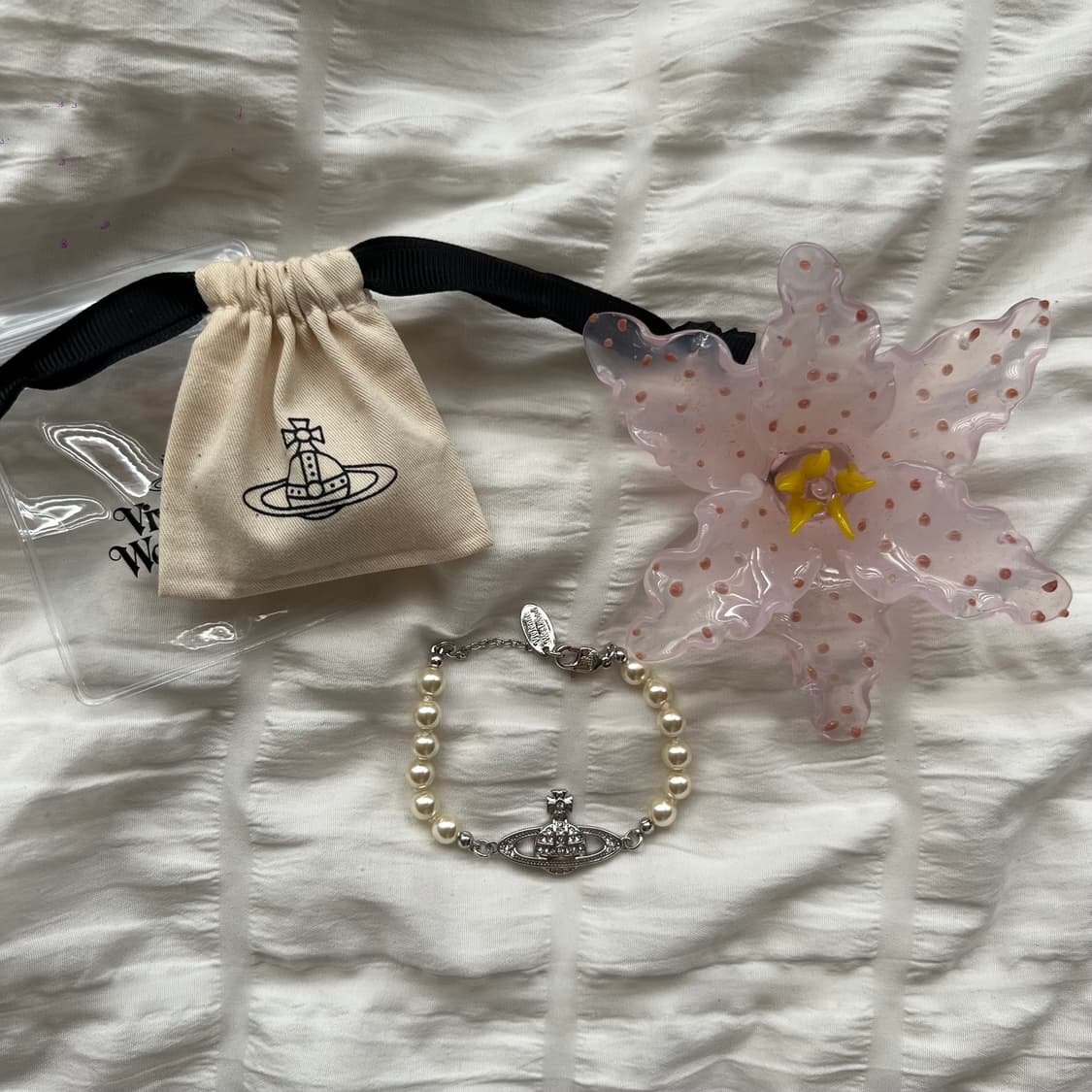 비비안웨스트우드 미니 바스릴리프 진주 팔찌 상품이미지3