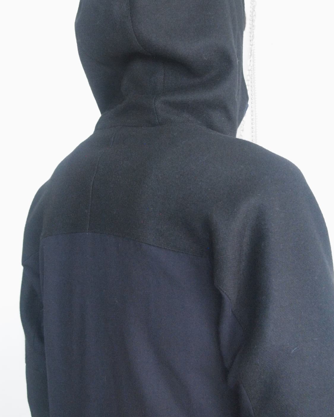 요지야마모토 후드 하이넥 울 코트 상품이미지4