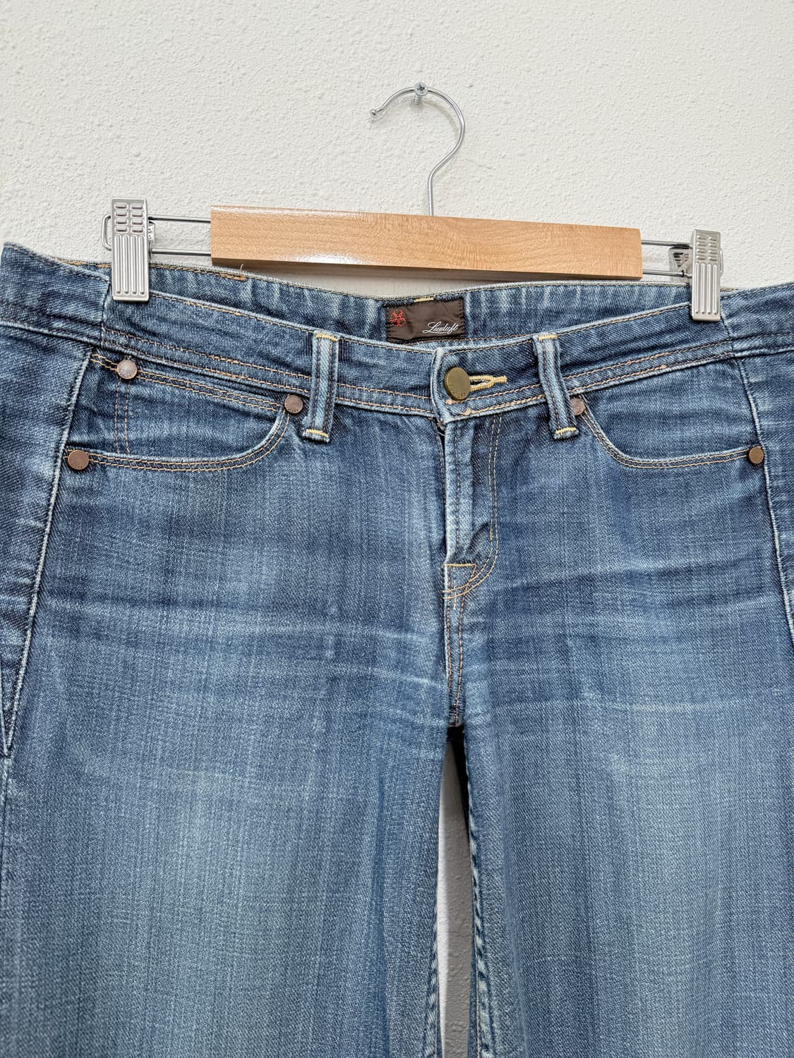 빈티지 Luxlufe 로우라이즈 데님 와이드 팬츠 상품이미지2