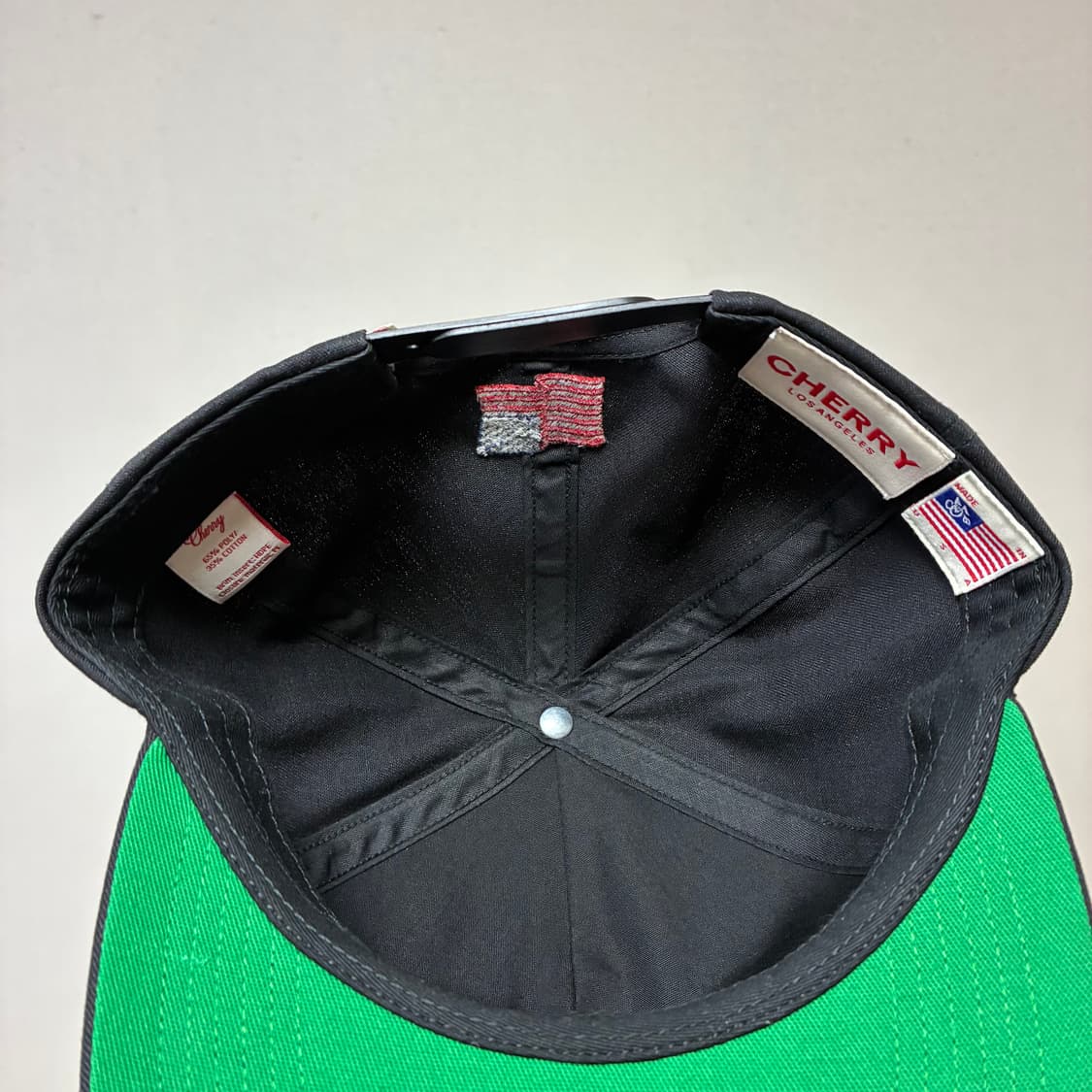 [os]cherry la 자수 스냅백 블랙 상품이미지3