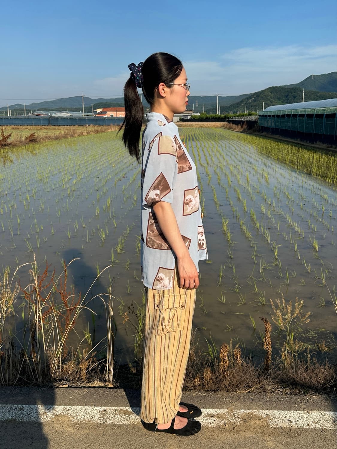 빈티지 강아지 반팔 셔츠 상품이미지2