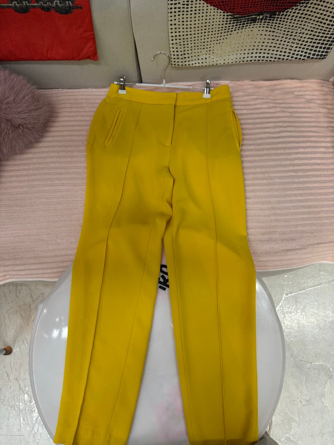 ZARA BASIC 자라 옐로우 슬랙스 팬츠 상품이미지3