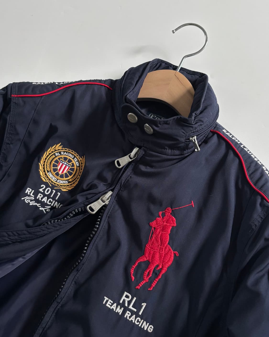 Polo 폴로 랄프로렌 빅포니 성조기 자수 레이싱 봄버자켓 상품이미지2