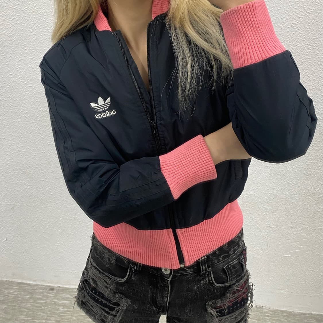 아디다스 댄스38 핑크배색 바람막이 트랙탑85 상품이미지2