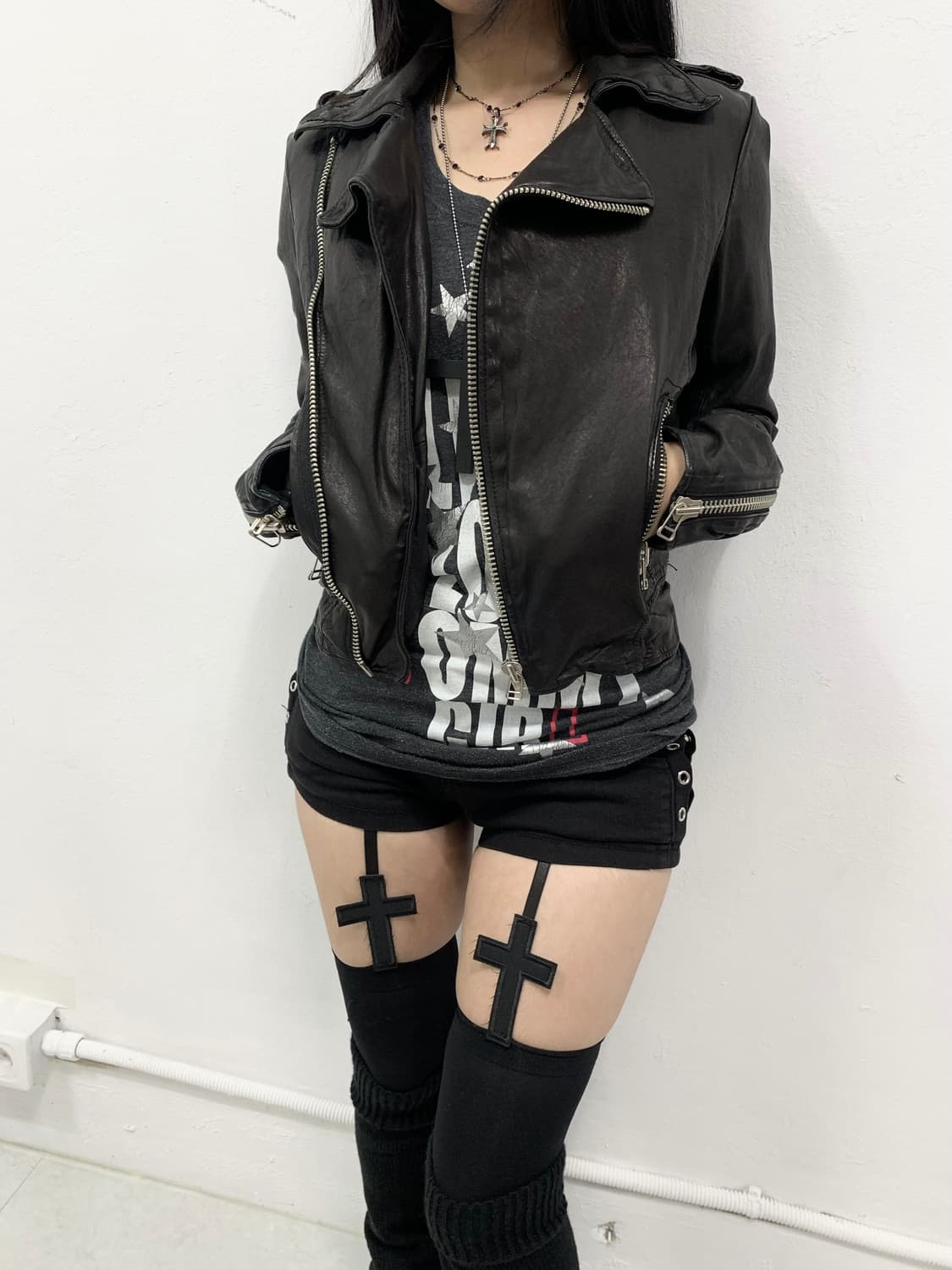 락시크 펑크 양가죽 레더자켓 상품이미지3