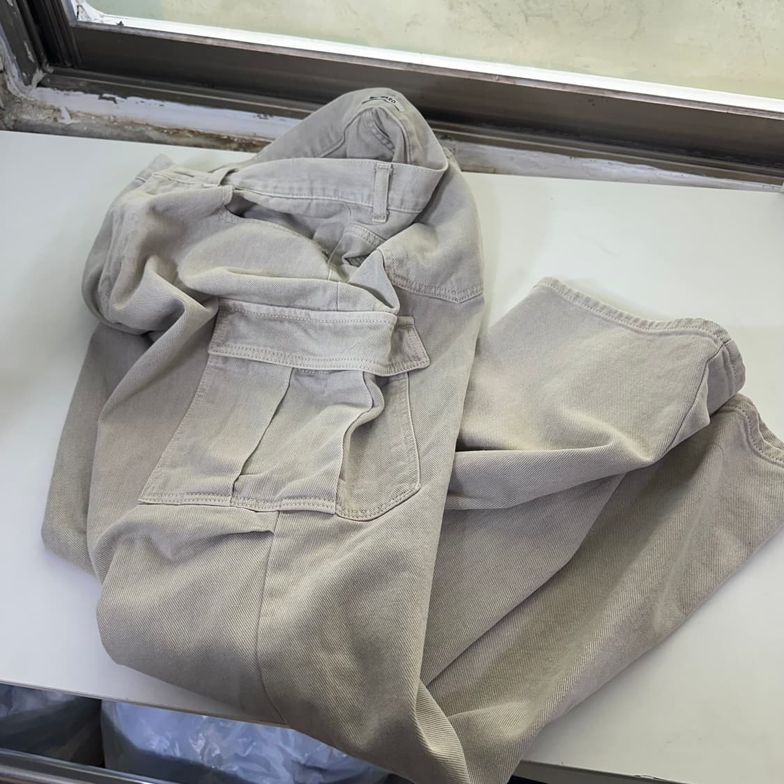 M WAYWARD 와이드핏 라이트베이지 카고 데님팬츠 상품이미지1