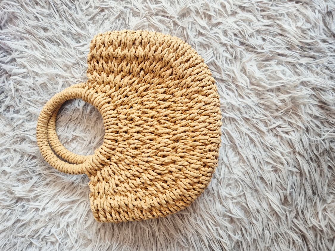 라탄 라운드 가방 상품이미지1