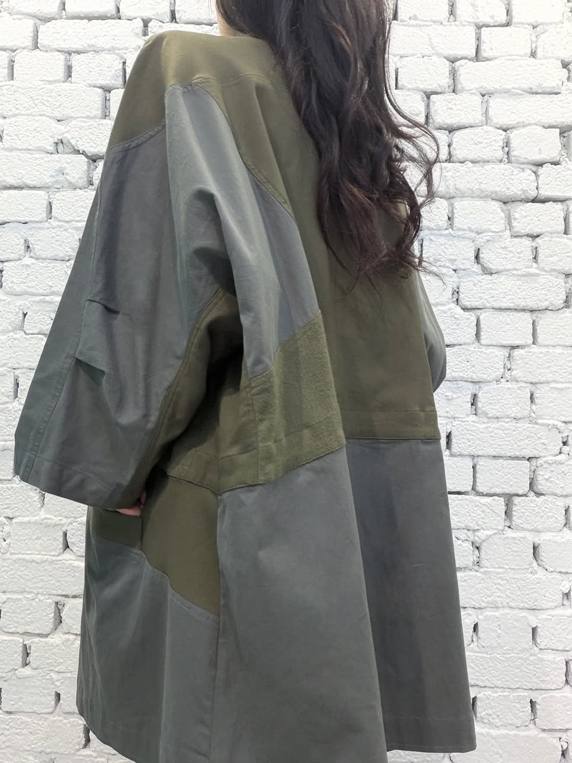 Patchwork Military Stand Coat 상품이미지3