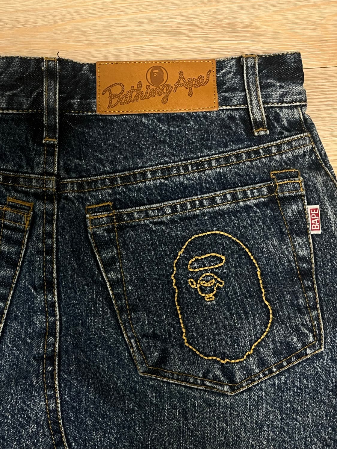 베이프 헤드 데님 스커트 Bape head denim skirt 상품이미지3