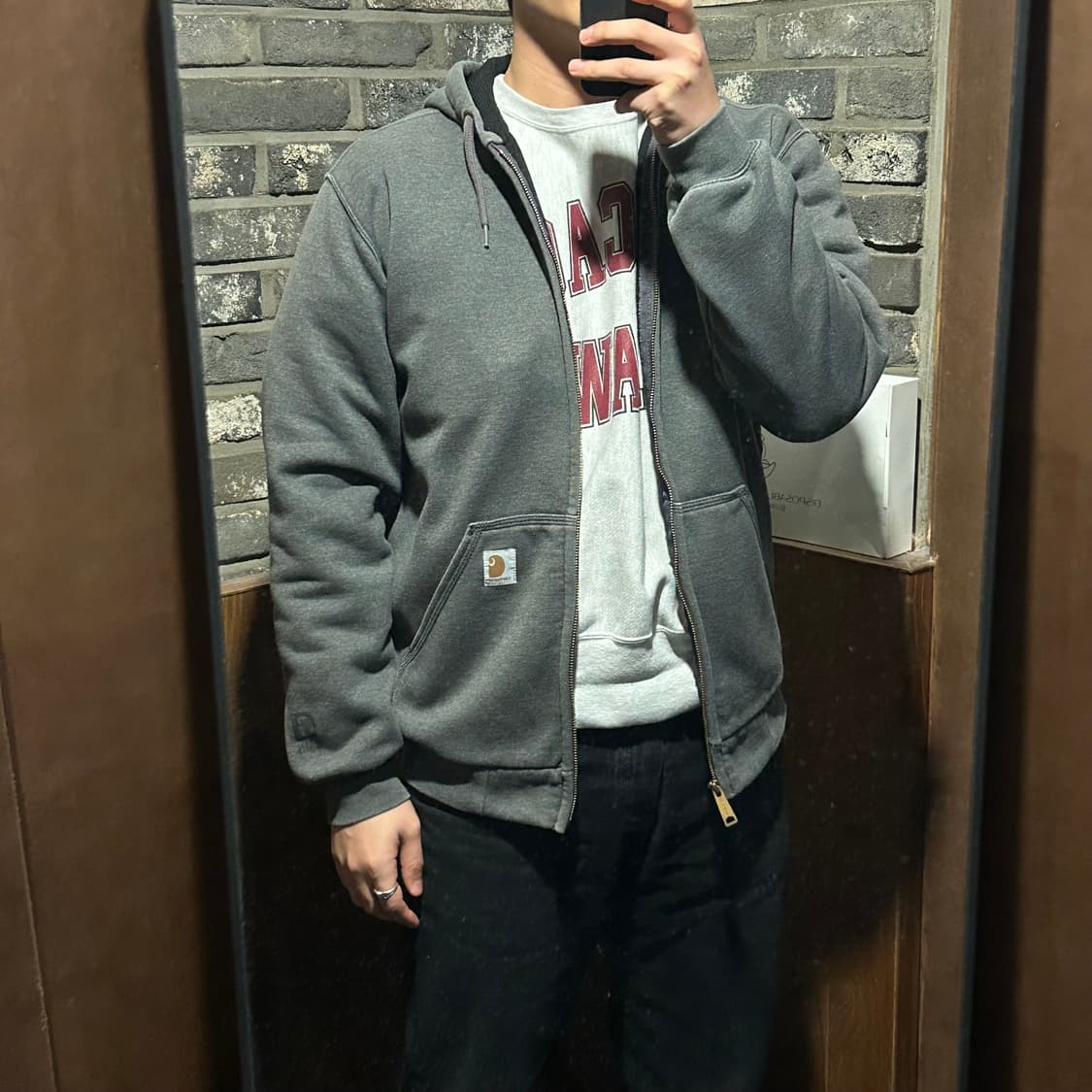 S) 칼하트 레인디펜더 워크웨어 써멀 후드집업 상품이미지9