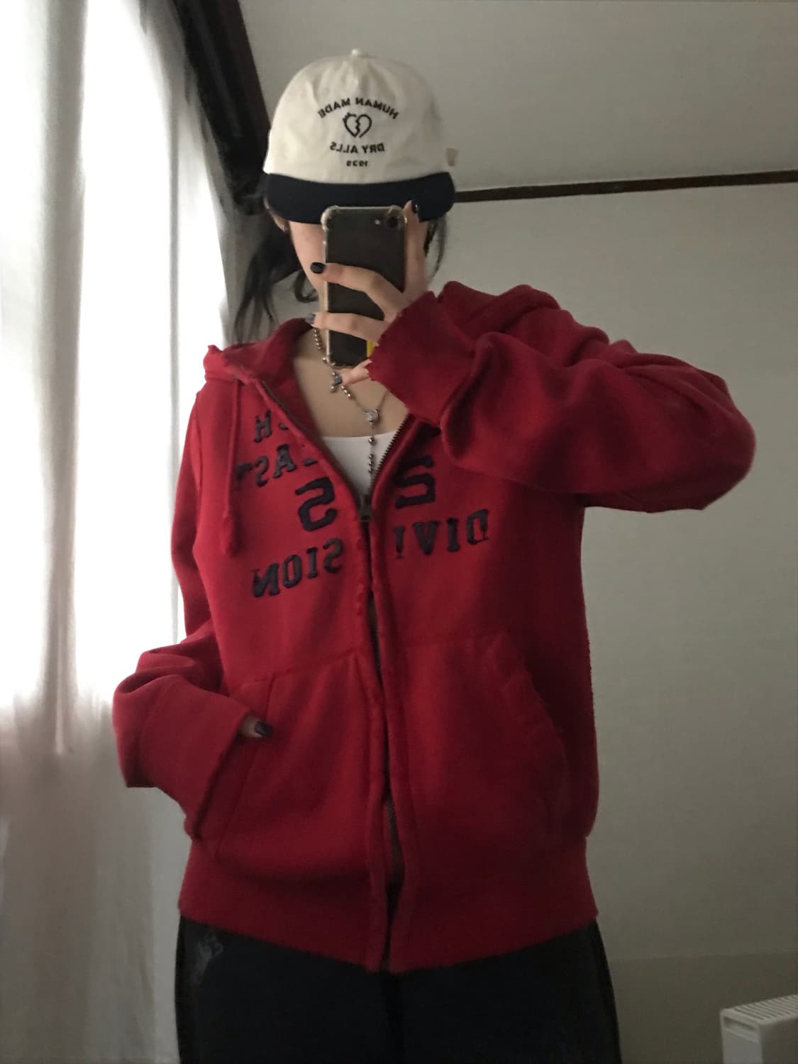 아베크롬비 레드 데님로고 후드집업 상품이미지6