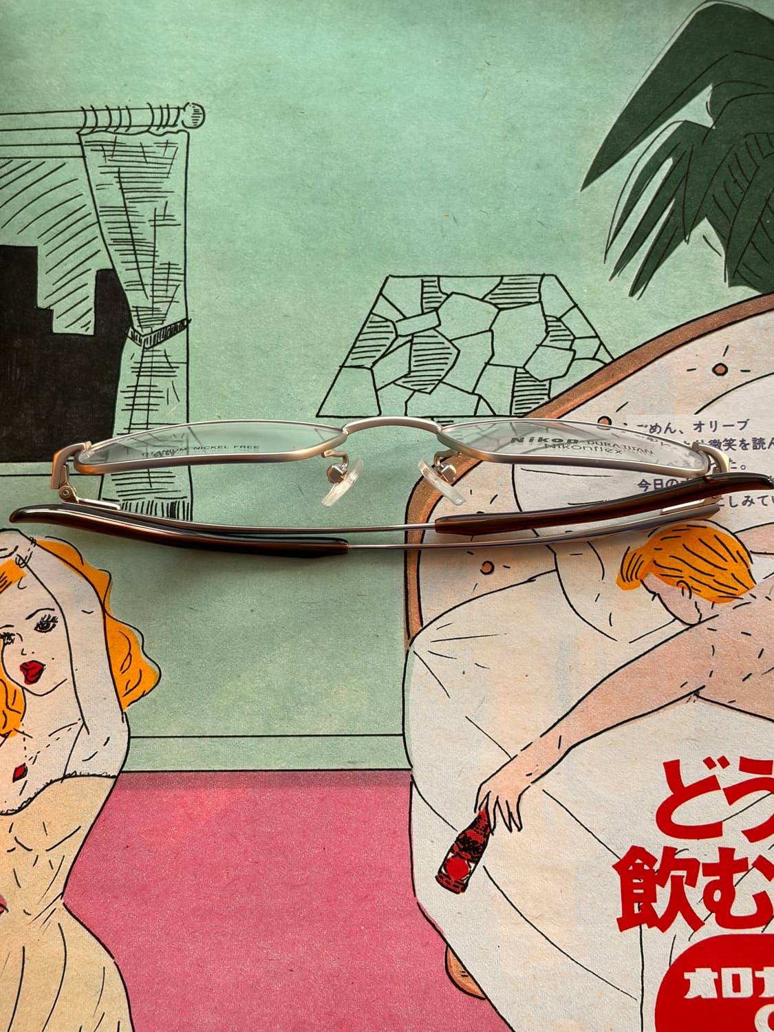 [데드스탁] 90s 니콘 Nikon 아이웨어 티타늄 골드 안경테 상품이미지2