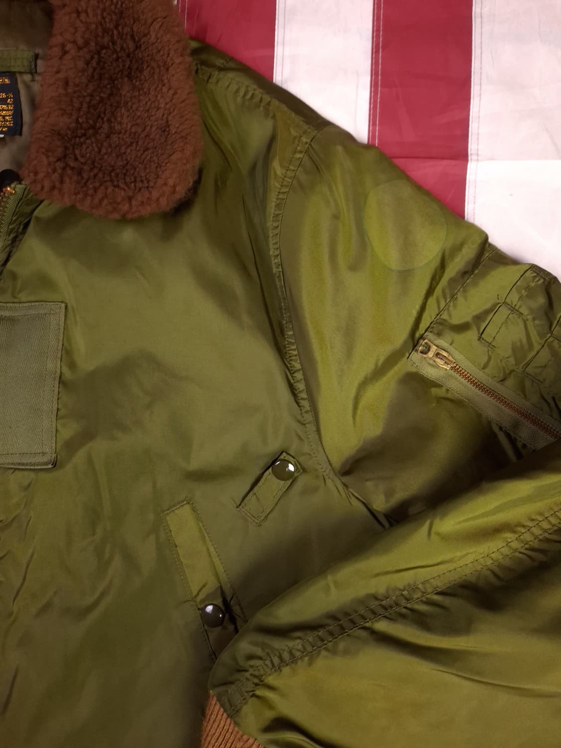 오리지날 90's 미국제조 스피왁 미공군 B-15C 항공자켓 상품이미지5