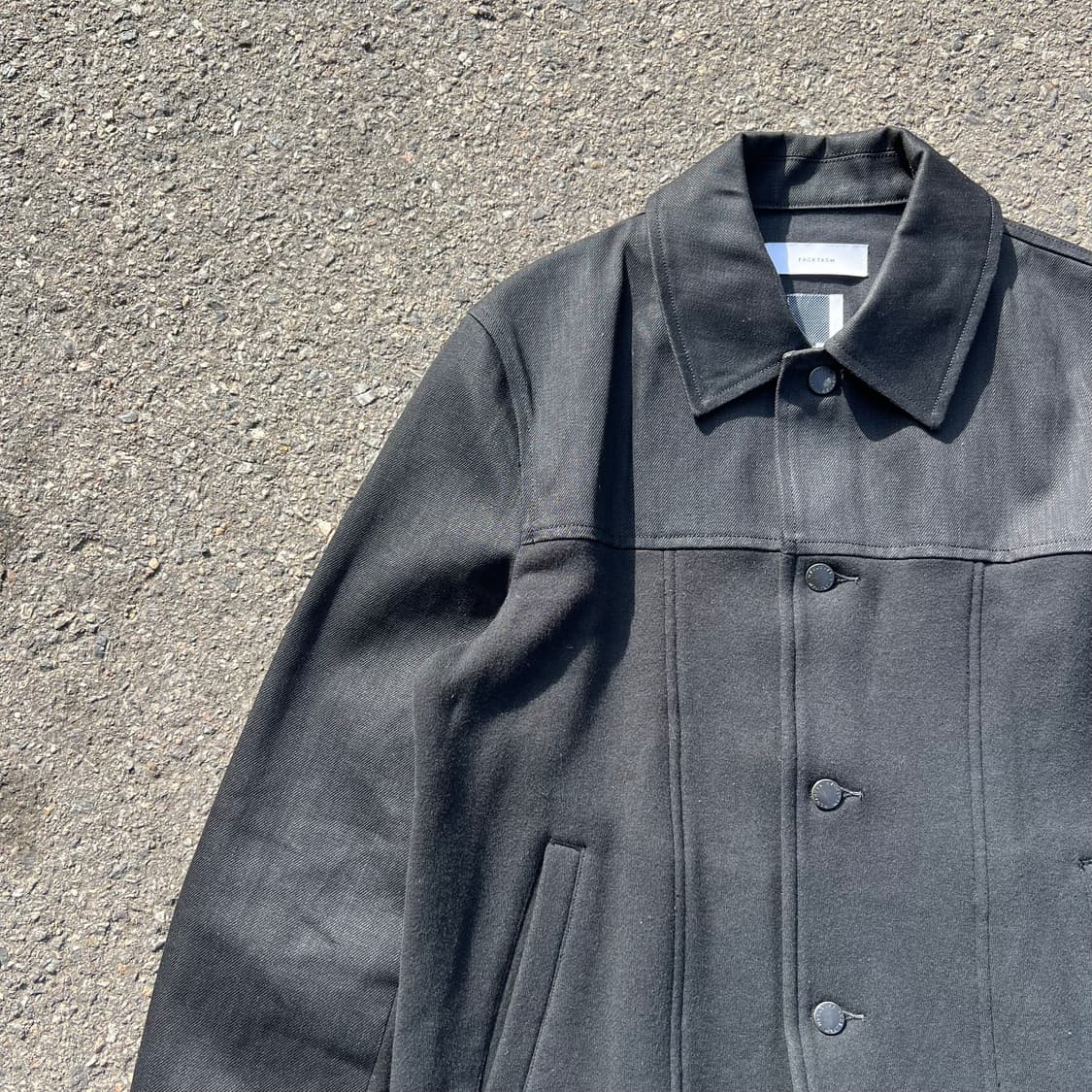 Facetasm 패브릭 믹스 자켓 상품이미지4