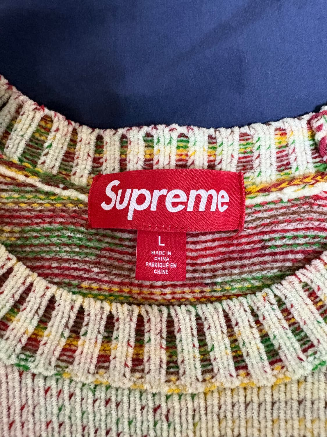 슈프림 콘트라스트 아크 스웨터 화이트 24SS 상품이미지3