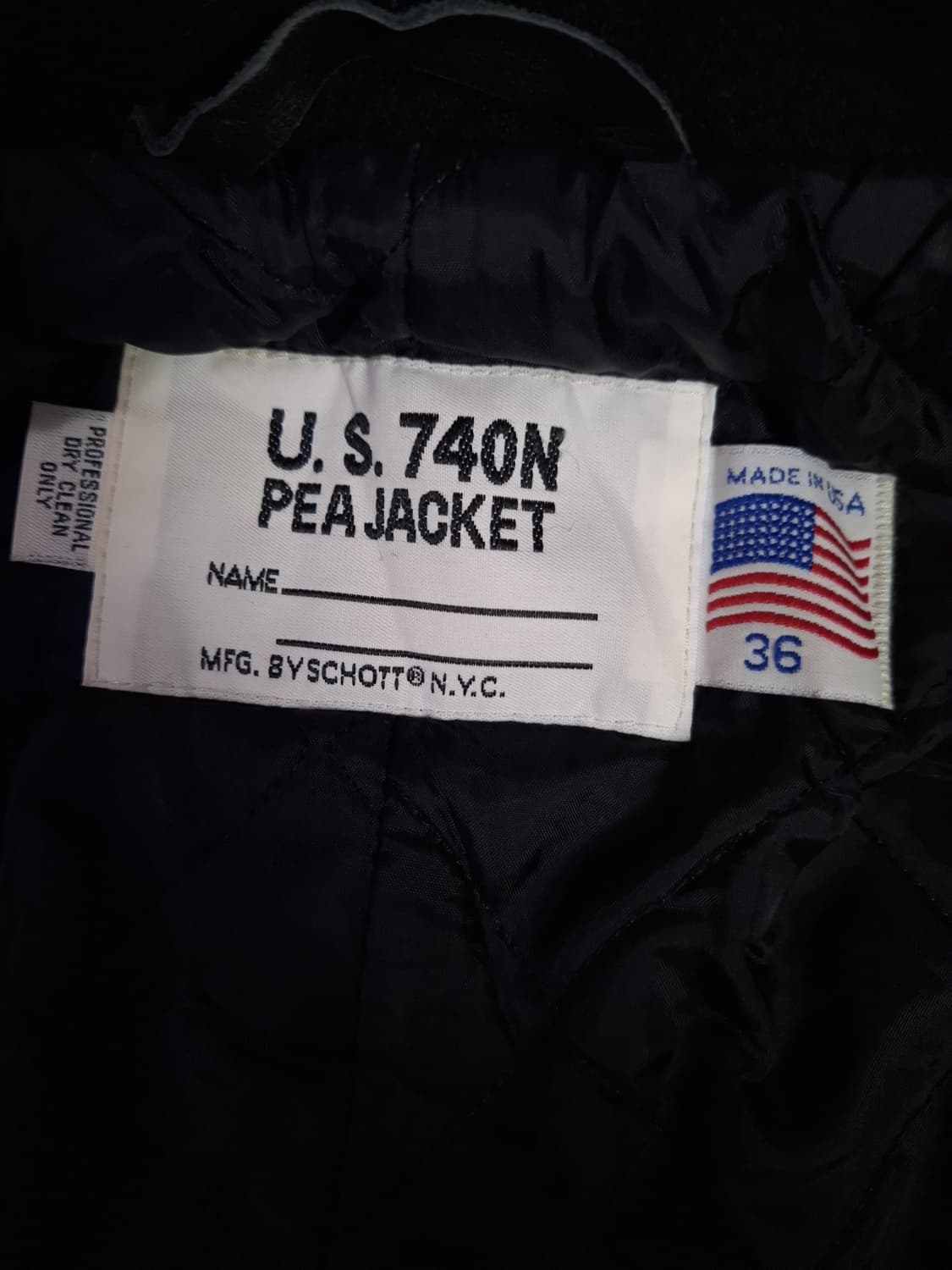 오리지날 90's 미국제조 미해군 TYPE 쇼트사 울 싱글 피코트 상품이미지5