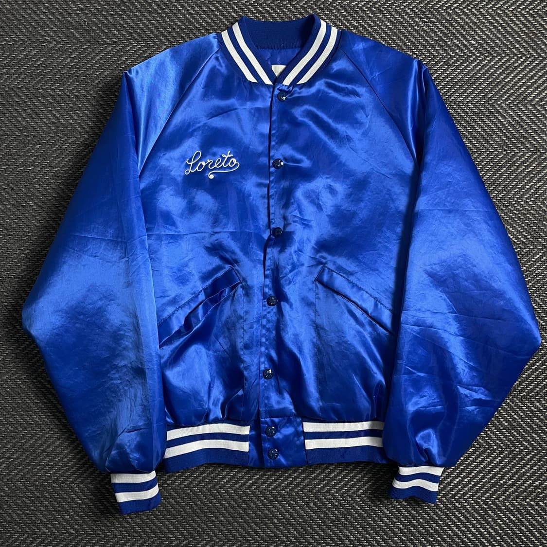 USA 빈티지 레터링 올드스쿨 새틴 바시티 자켓o 4713 상품이미지2