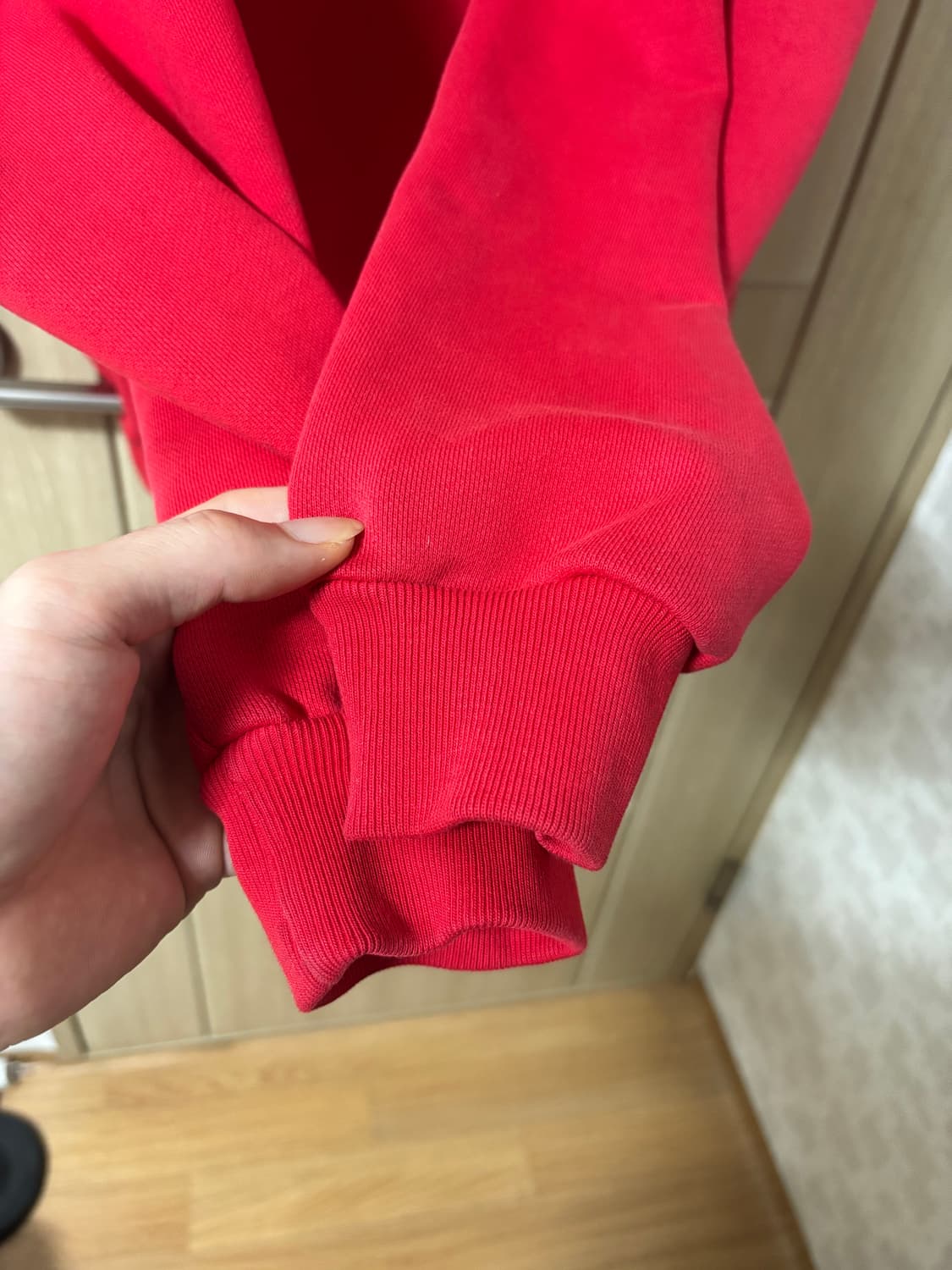 베트멍 레드 프린팅 후드티 상품이미지5