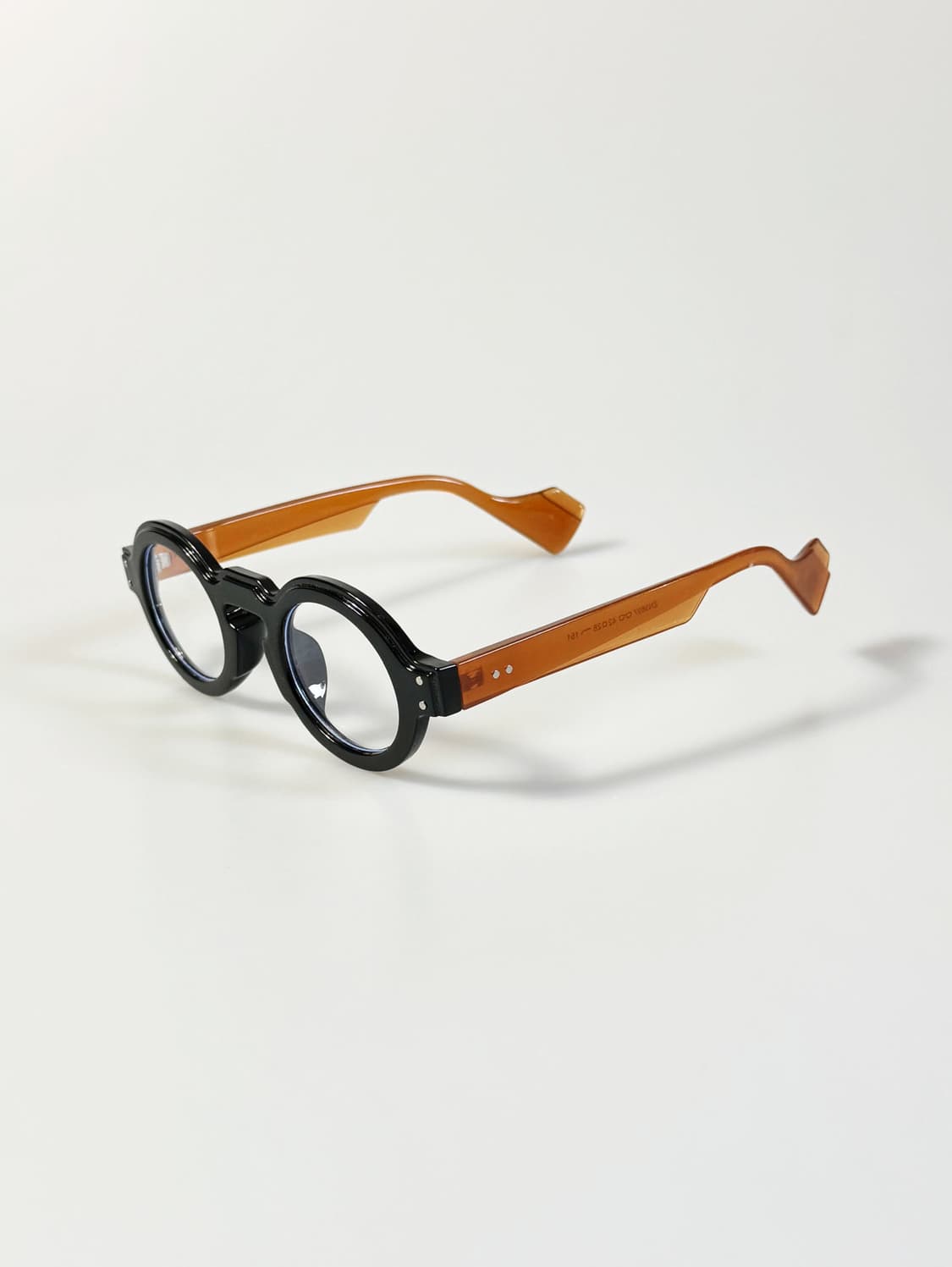 볼드 라운드 키홀 브릿지 투명 틴트 빈티지 선글라스 상품이미지3