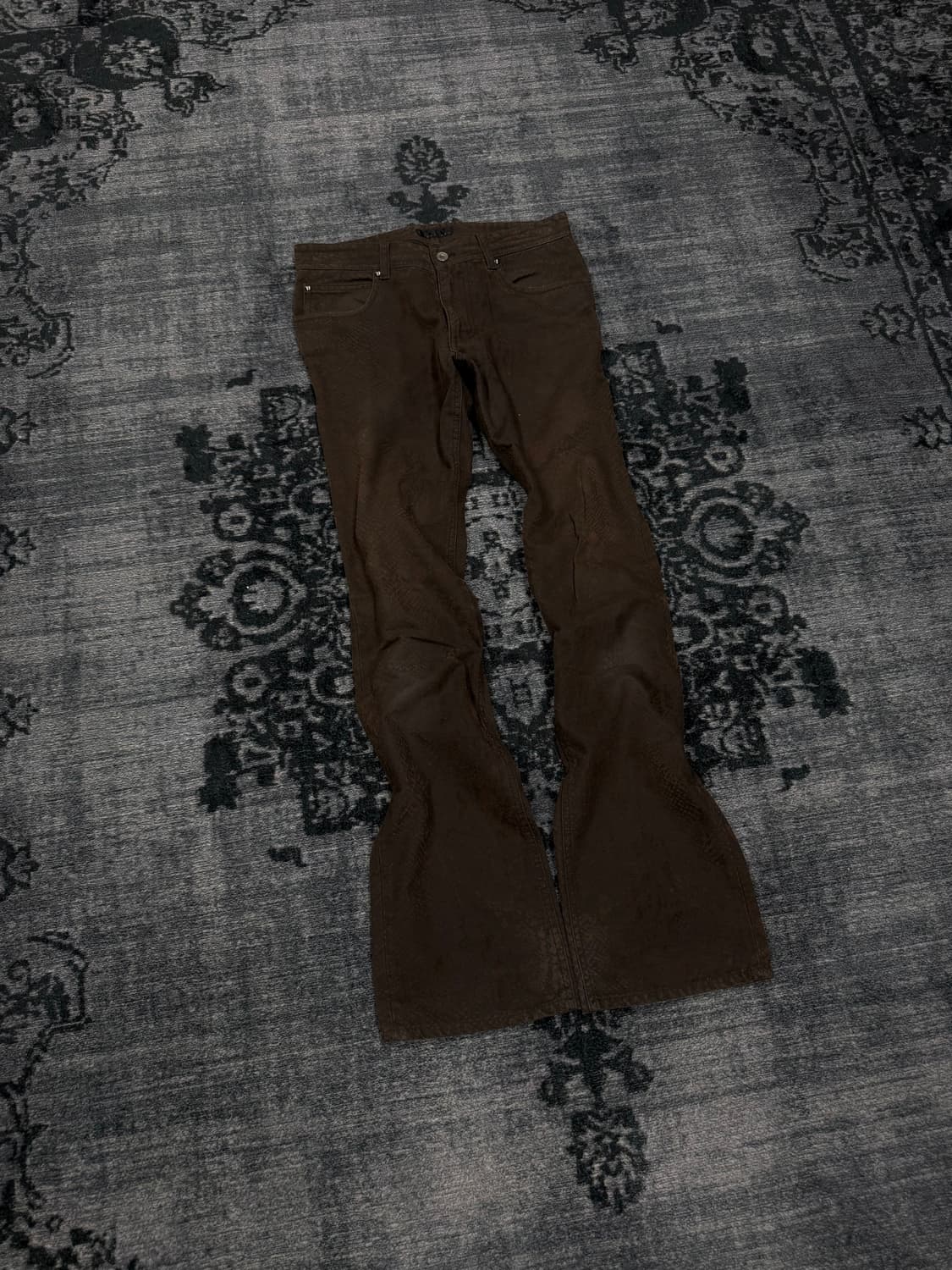 Spinash 00s brown python denim pants 상품이미지1