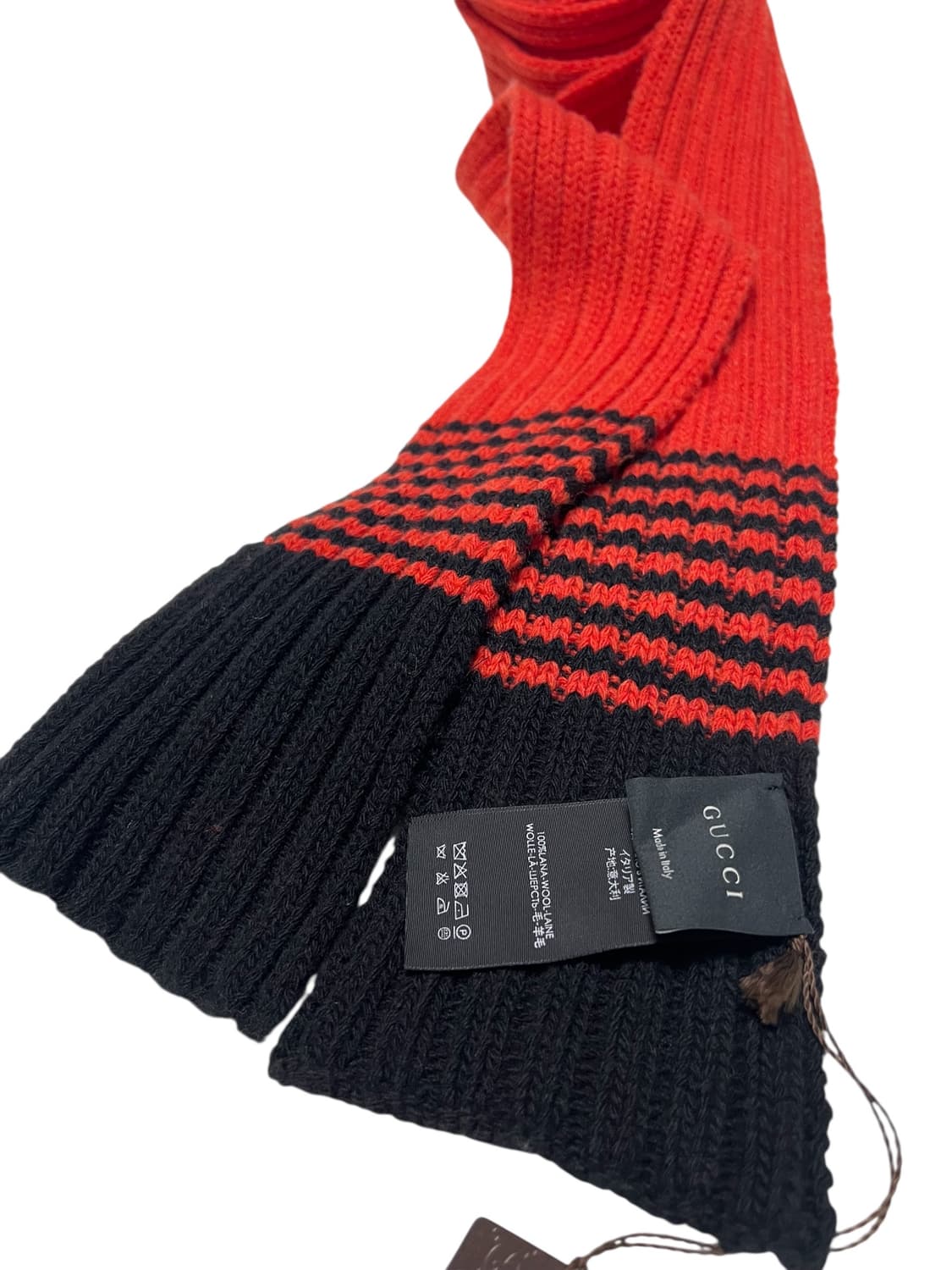 구찌 오렌지/블랙 울 머플러 상품이미지2