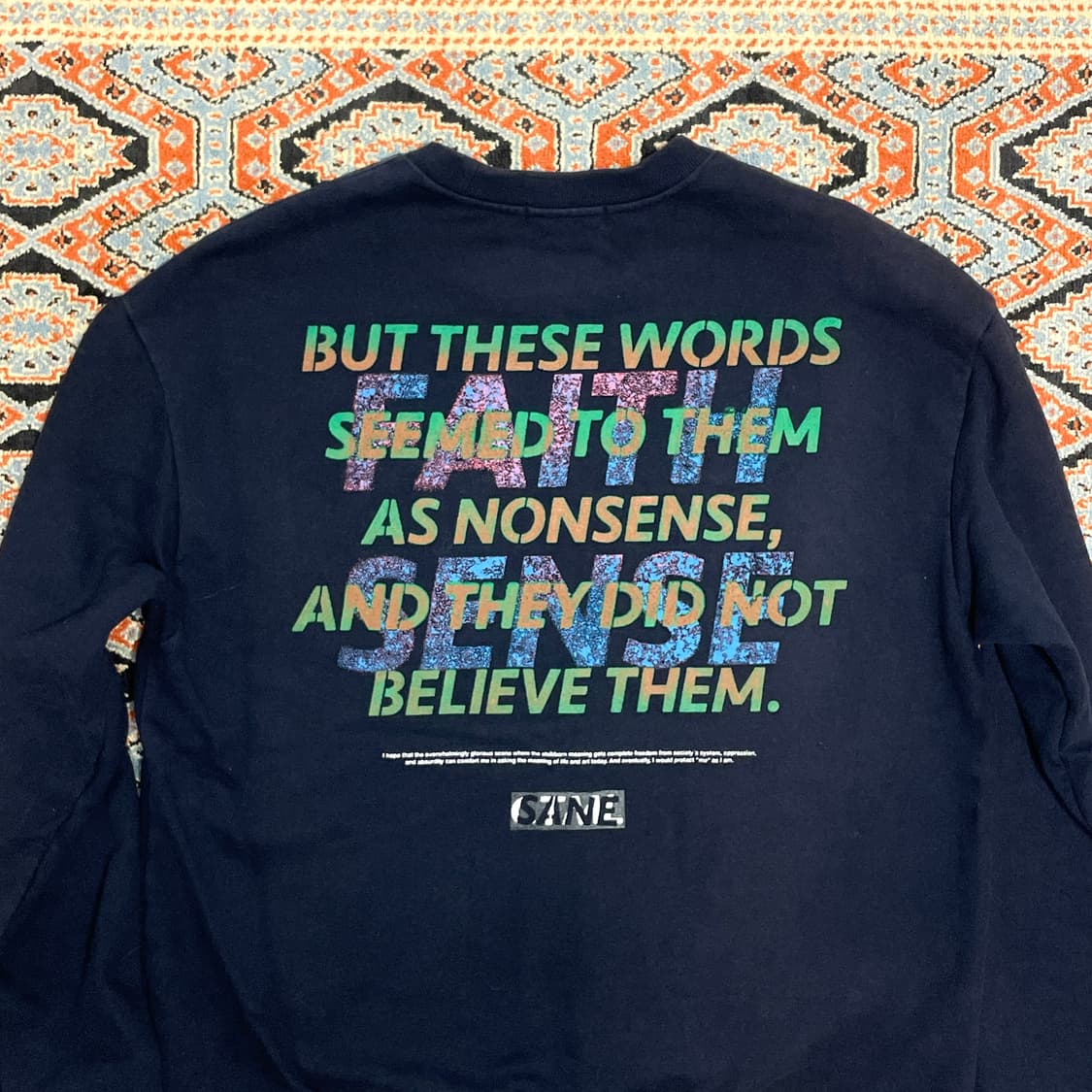 커스텀멜로우 네이비 맨투맨 남성100 상품이미지3