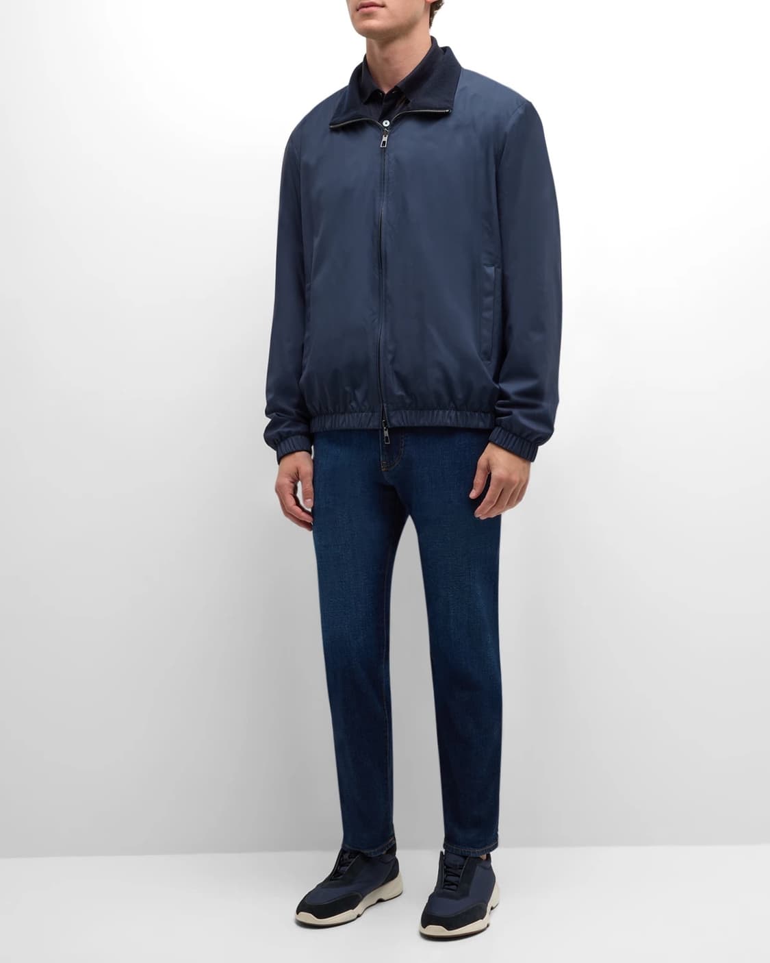 (A+/50) / 로로피아나 윈드메이트 리버서블 봄버 자켓 네이비 상품이미지9