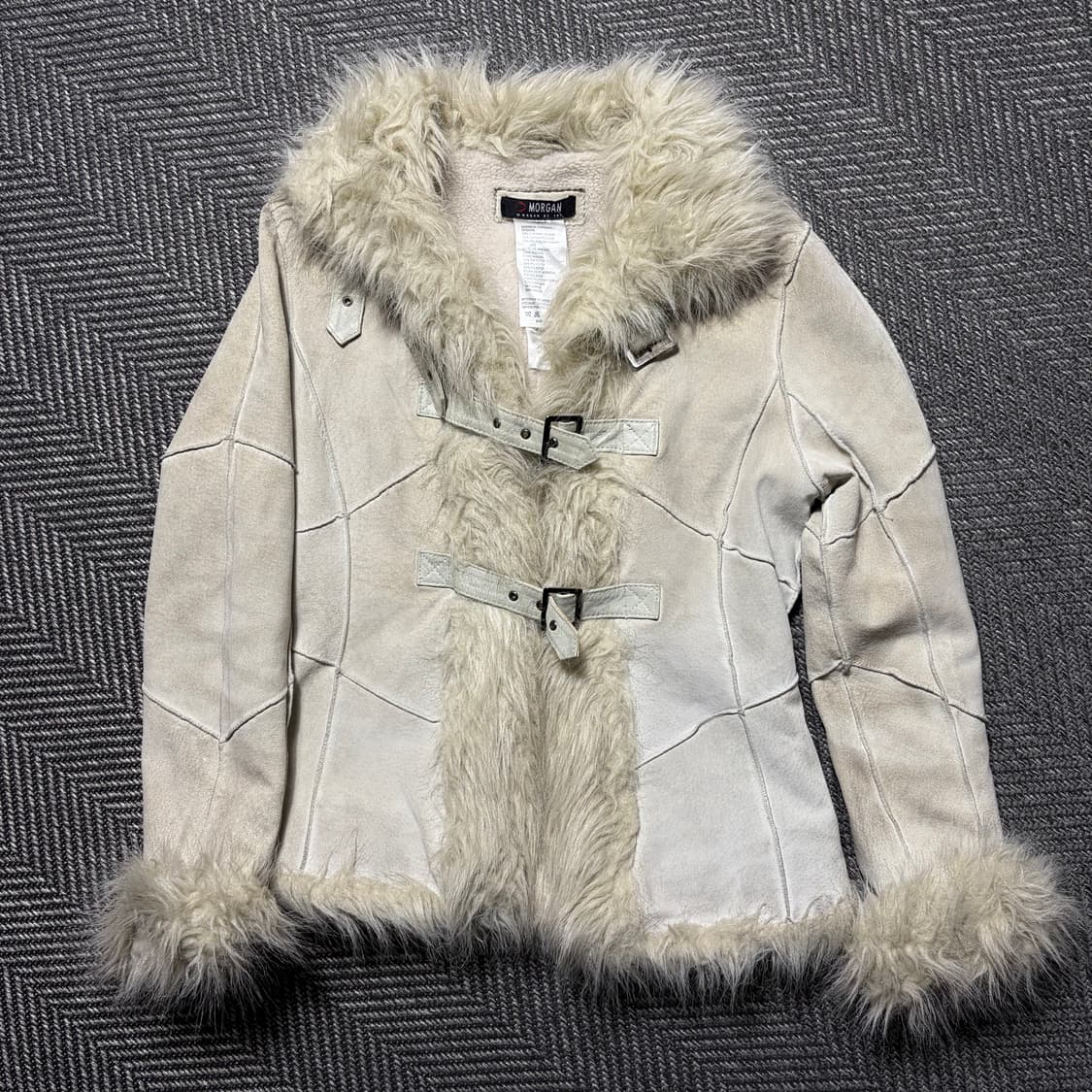 MORGAN 무스탕 퍼 자켓 크림(85) 상품이미지1