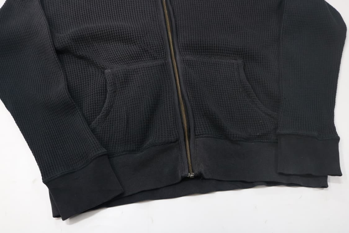 Anti-Label Jean 빈티지 블랙 와플 허니컴 후드 집업 (LL) 상품이미지5