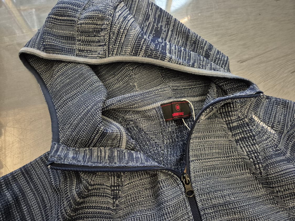 브리핑 3D 로고 후드 니트 짚업 상품이미지7