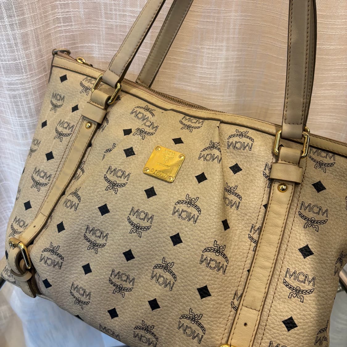 정품 MCM 비세토스 아이보리 숄더백      상품이미지6