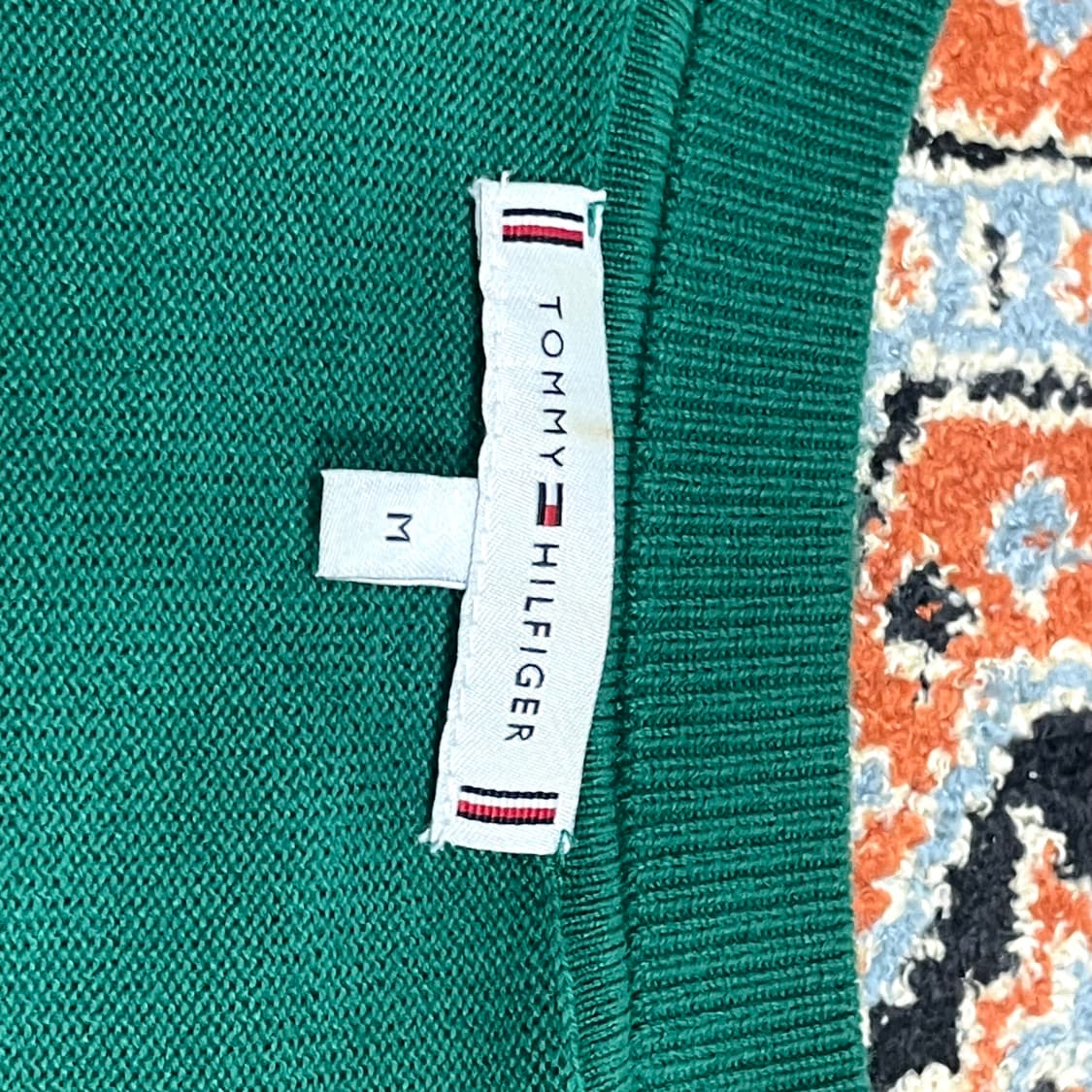 타미힐피거 딥그린 사이드 스트라이프 니트 여성M 상품이미지5