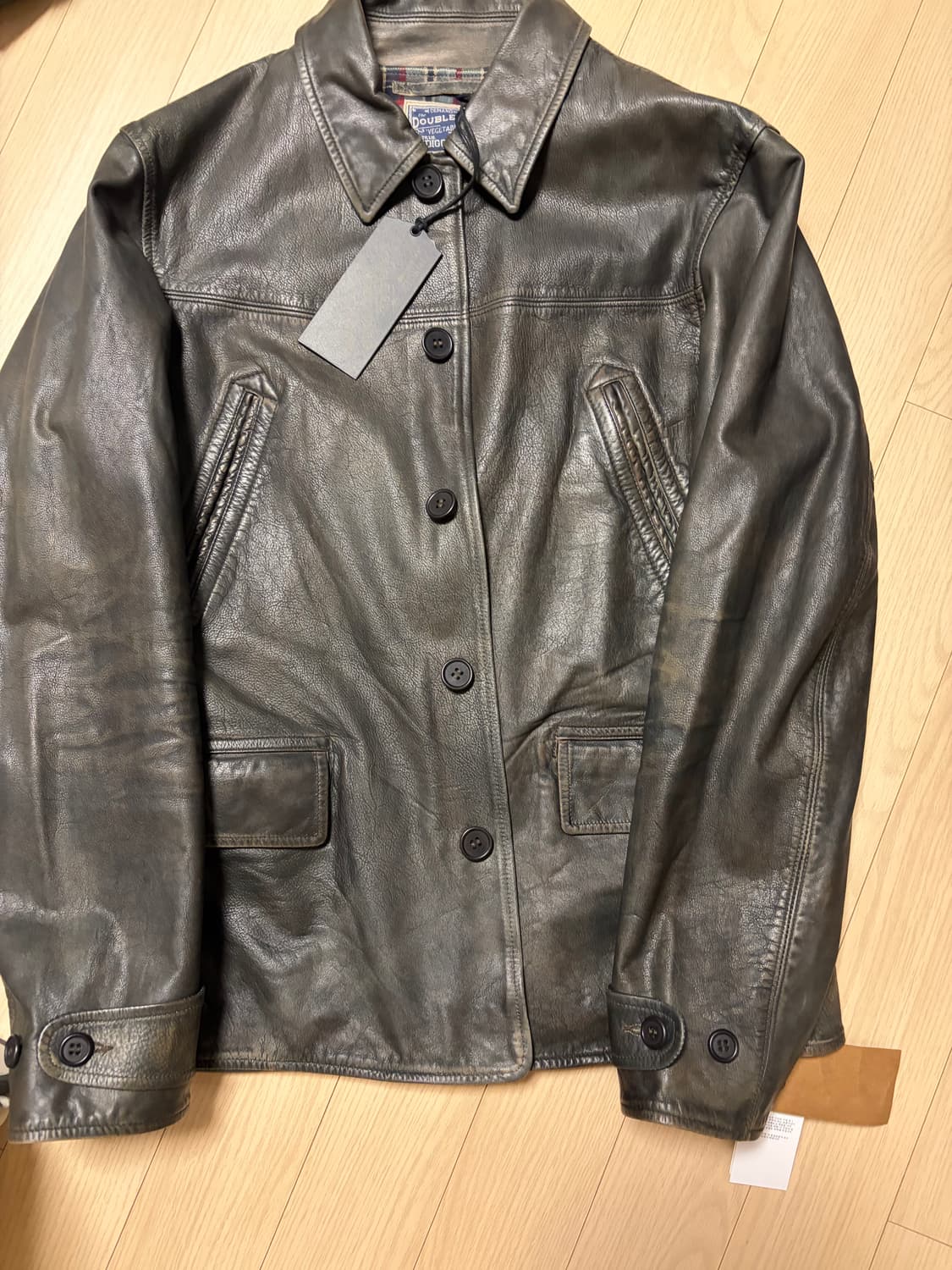 [새제품, M] rrl 인디고 레더 카코트 상품이미지1