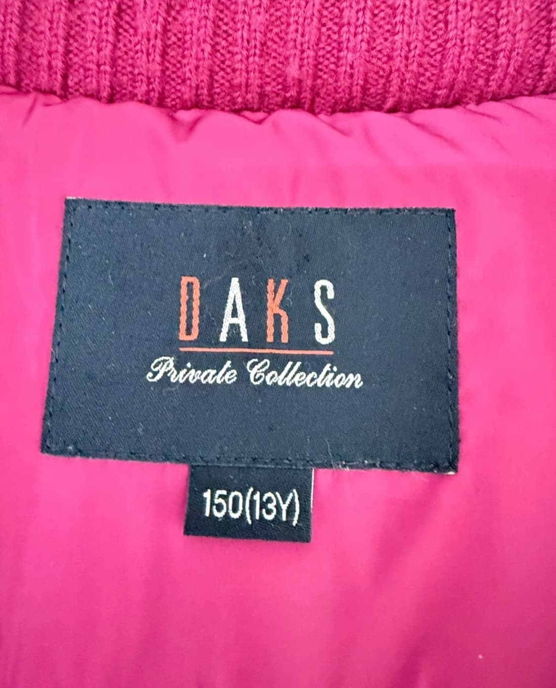 닥스 키즈 여아 핑크 오리털 패딩 150 상품이미지6