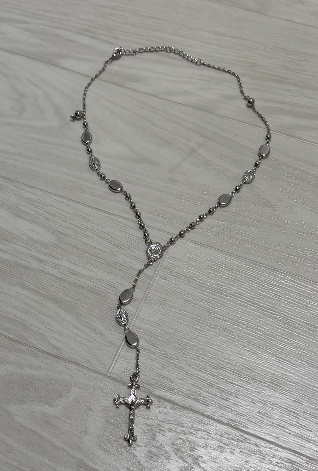 빈티지 로자리오 실버 목걸리 상품이미지1
