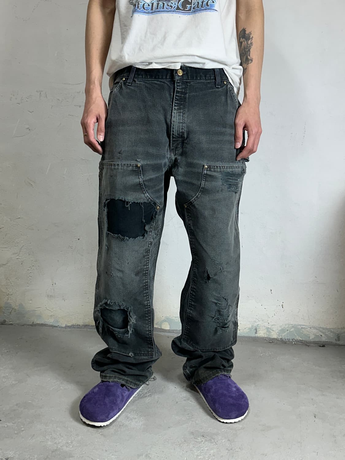 00's USA Made 칼하트 B01 더블니 블랙 칼하트 썩블니 좀비 상품이미지3