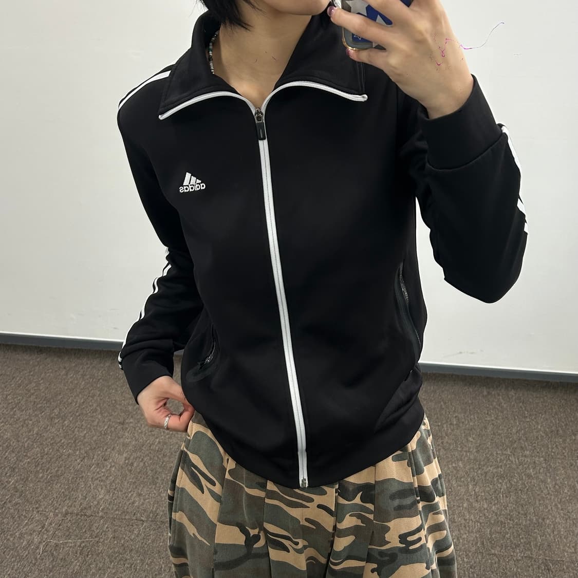 Adidas 아디다스 블랙 트랙탑 져지 상품이미지2