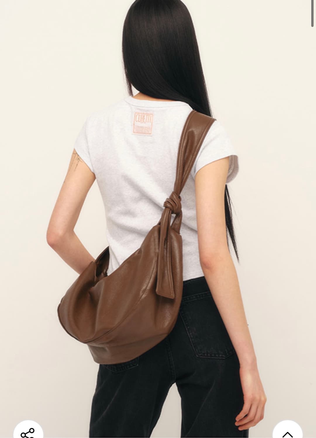 Curetty c loose faux leather bag brown 상품이미지3