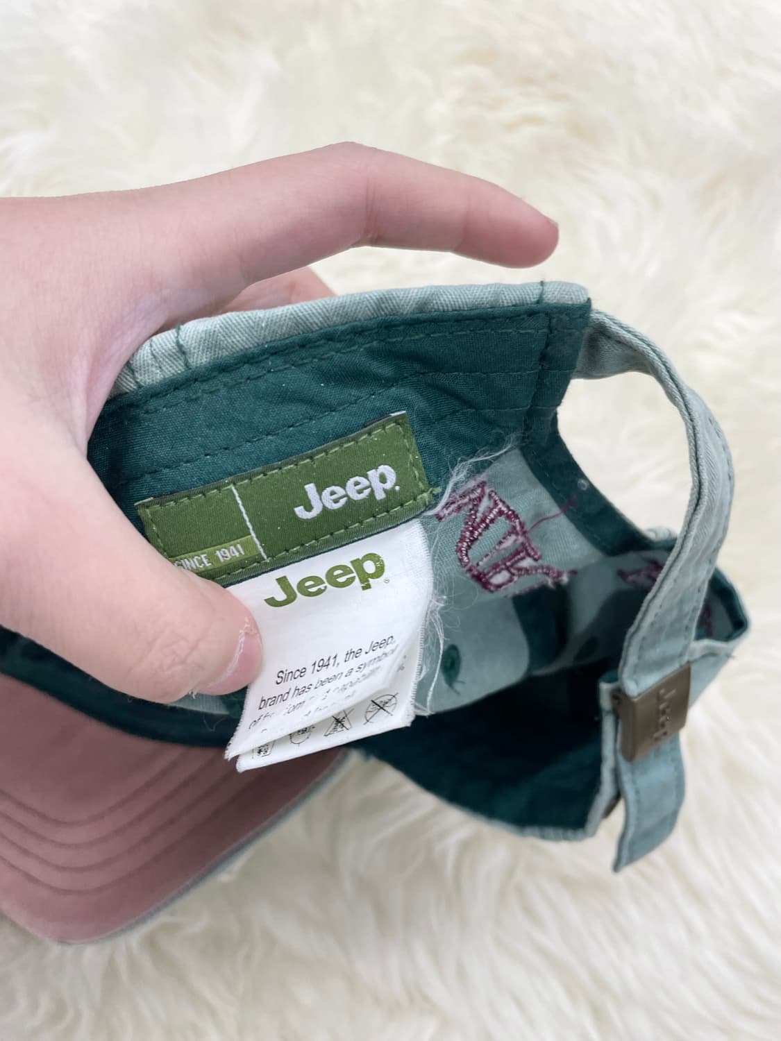 지프 민트 워싱 자수 캡 상품이미지5