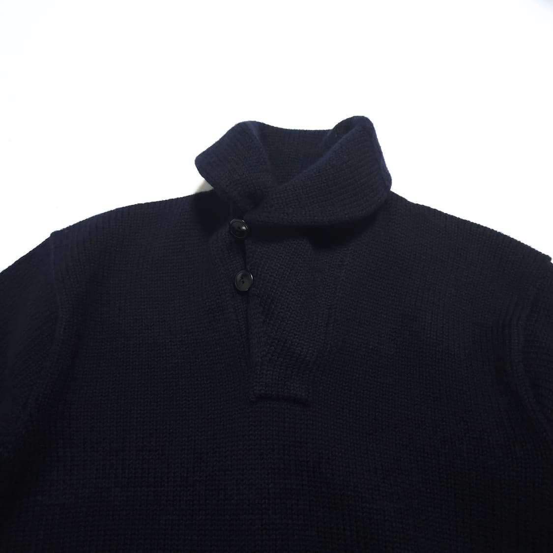 폴로 랄프로렌 숄카라 울 니트 스웨터 네이비 상품이미지2