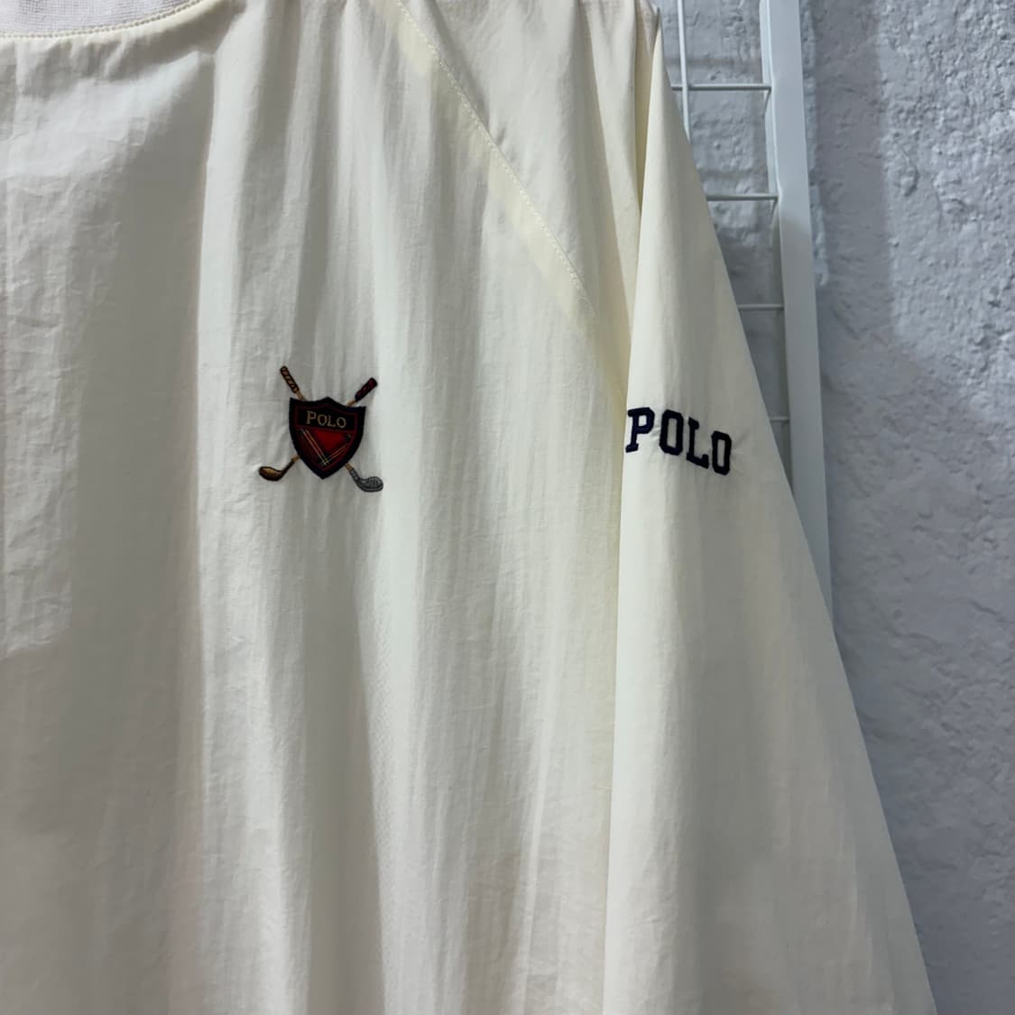 00s 폴로 랄프 로렌 올드스쿨 오버핏 화이트 웜업 S 상품이미지5